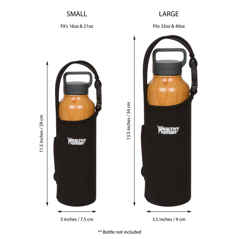 Healthy Human Water Bottle Take Me With U Sling - Large, Black - Image 3